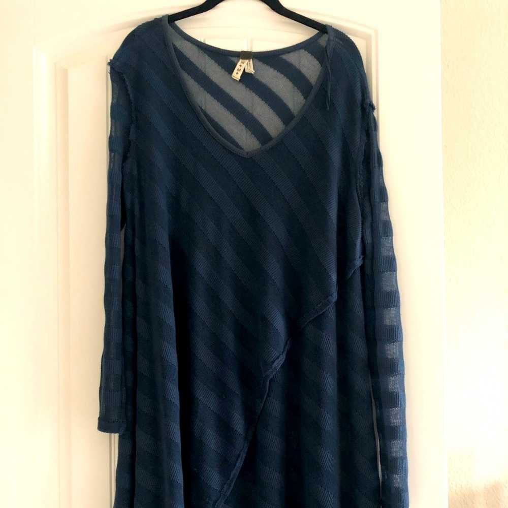 Free People Navy Long Tunic M